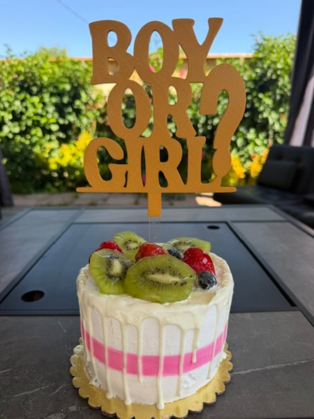 Boy or Girl? Gender Reveal Cake Topper